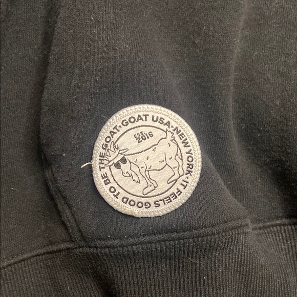 Black goat usa hoodie with Embroidered goat Design - Picture 4 of 5